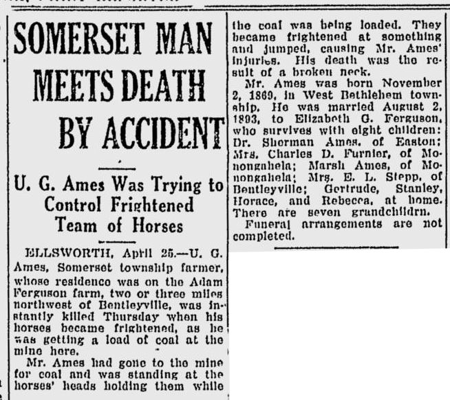 U. Grant Ames obit